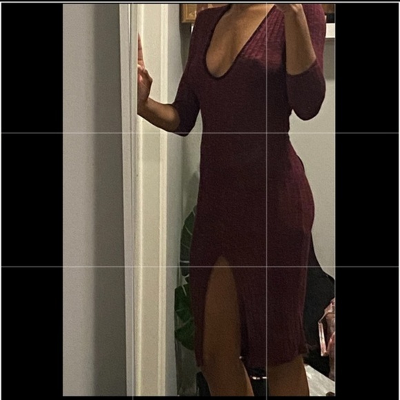 Burgendy  Dress - Picture 1 of 3
